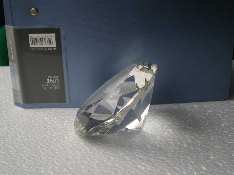 crystal diamond paperweight