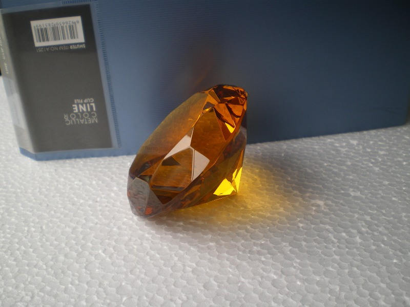 crystal diamond paperweight